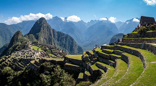 Ancient stone ruins high in the Andes Mountains